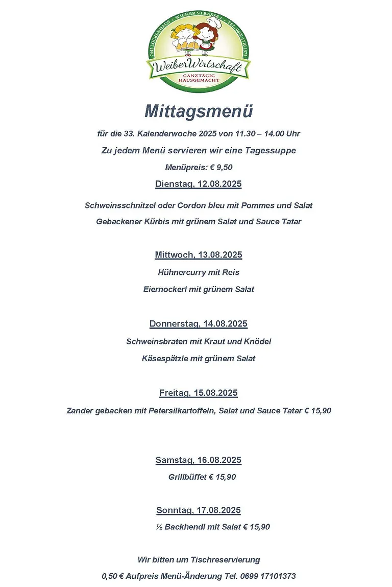 Menüplan
