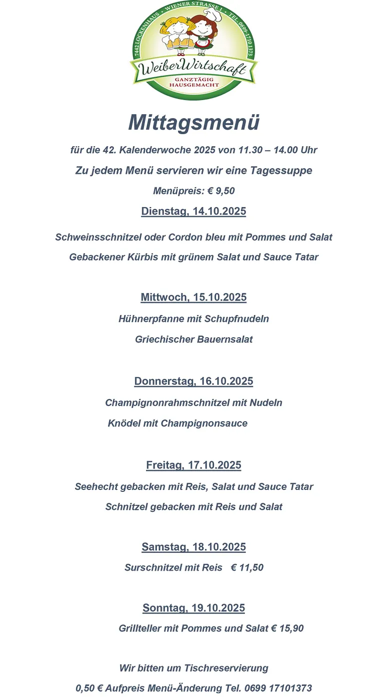 Menüplan