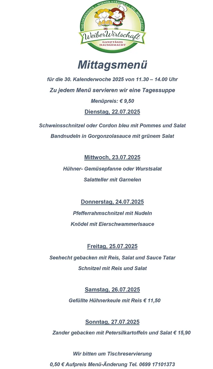 Menüplan